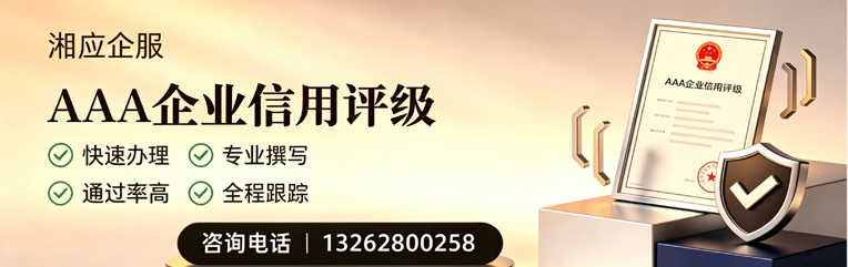 丽水AAA企业信用评级申请服务