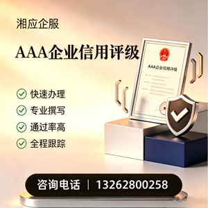 丽水AAA企业信用评级申请服务