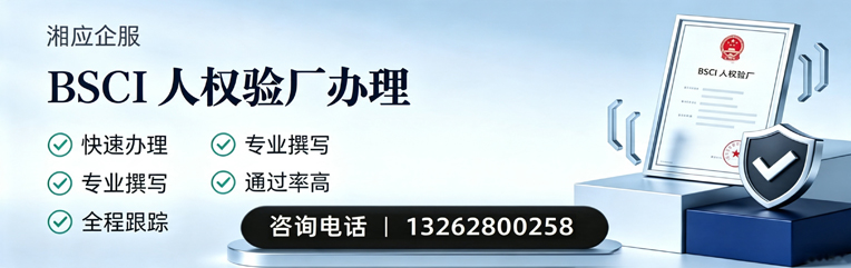 丽水BSCI人权验厂申请服务